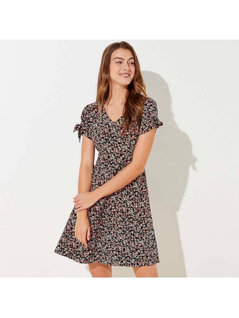 LOFT Petites Floral Mini Dress